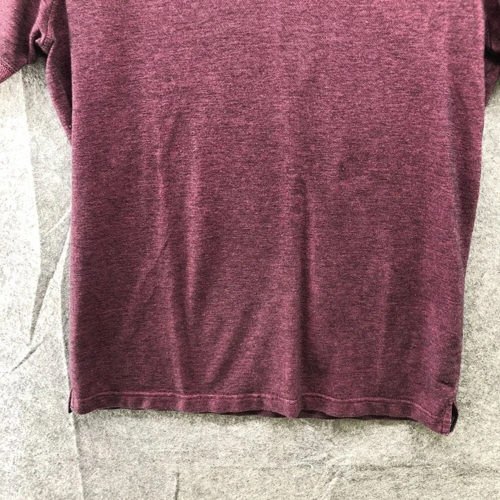Banana Republic Polo Shirt Mens S Pink Short Sleeve‎ Textured Cotton